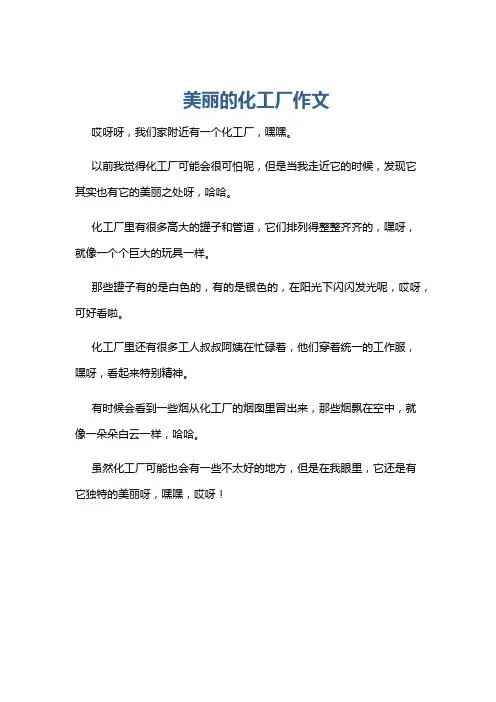 美丽的化工厂作文