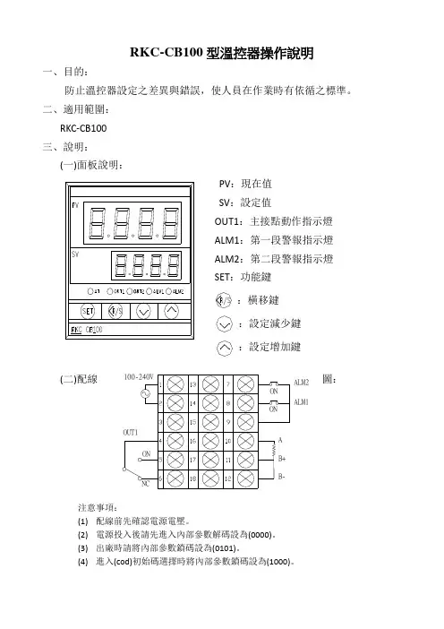 温控器RKC-CB100(中文)