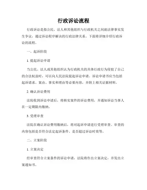 行政诉讼流程