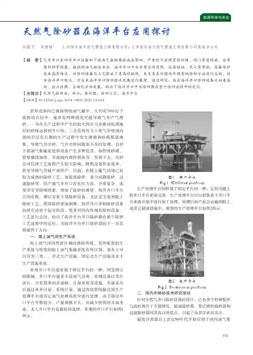 天然气除砂器在海洋平台应用探讨