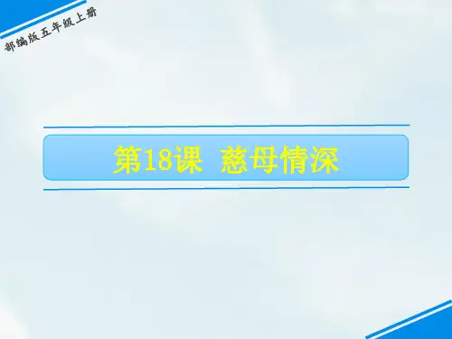 部编版语文《慈母情深》实用PPT1