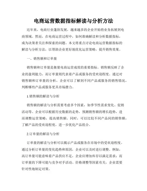 电商运营数据指标解读与分析方法