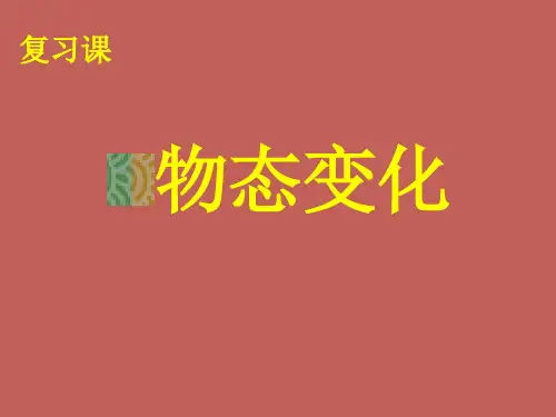 苏科版物理八上第二章《物态变化》复习课件