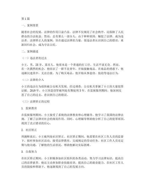 法律矫正人案例(3篇)
