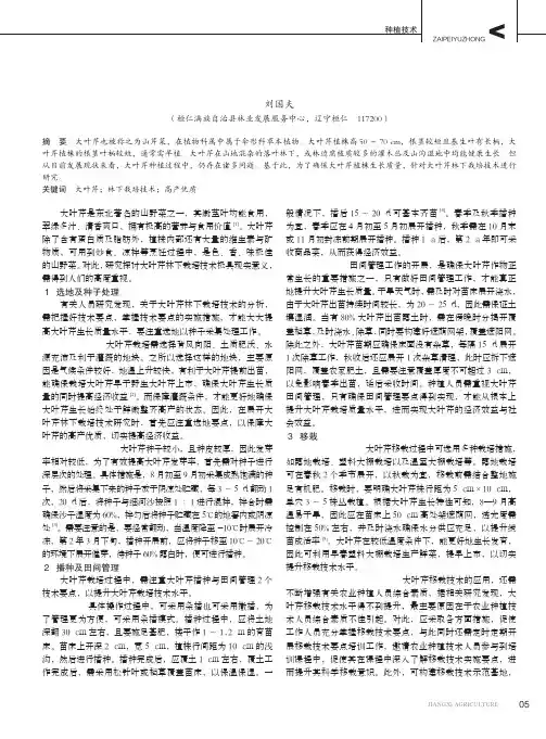 大叶芹林下栽培技术