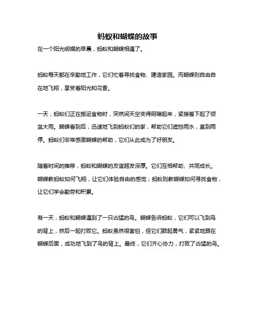蚂蚁和蝴蝶的故事