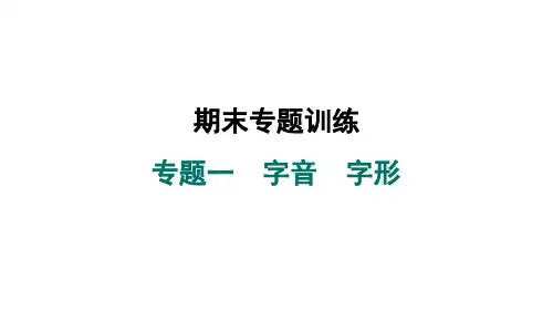 2024年秋部编版七年级语文上册专题一 字音 字形(课件)