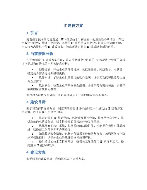 it建设方案
