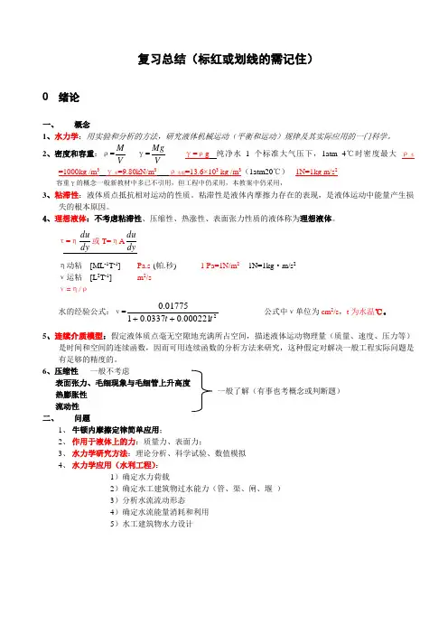 水力学重点