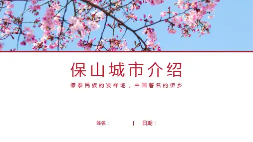 保山介绍-保山简介PPT(经典版)