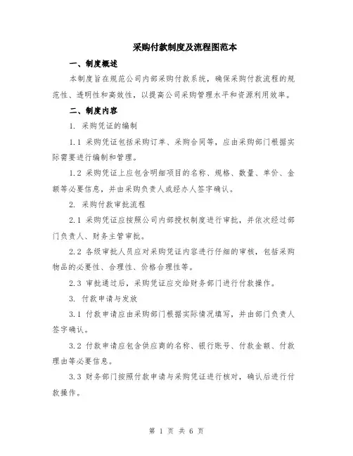 采购付款制度及流程图范本（2篇）