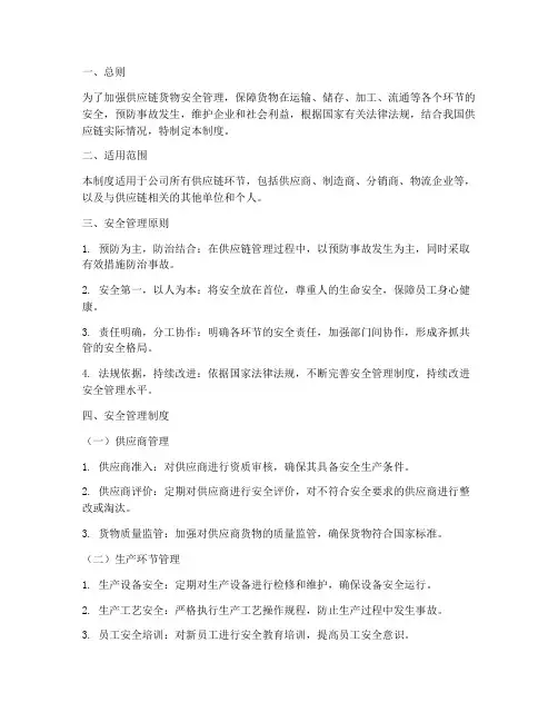 供应链货物安全制度
