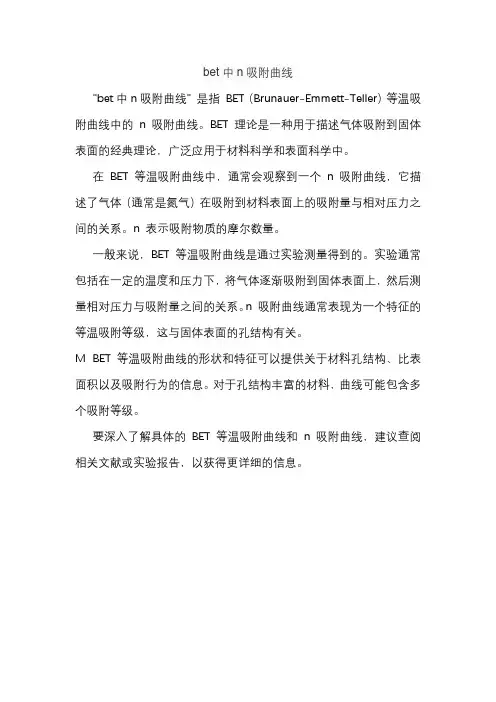 bet中n吸附曲线