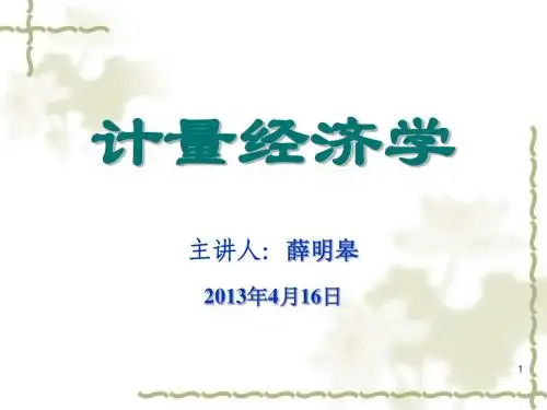 计量经济学第四章