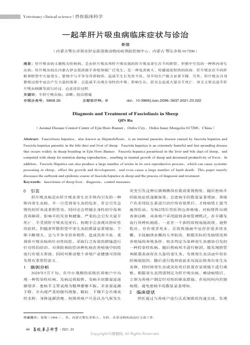 一起羊肝片吸虫病临床症状与诊治