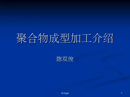 聚合物的成型加工方法ppt课件