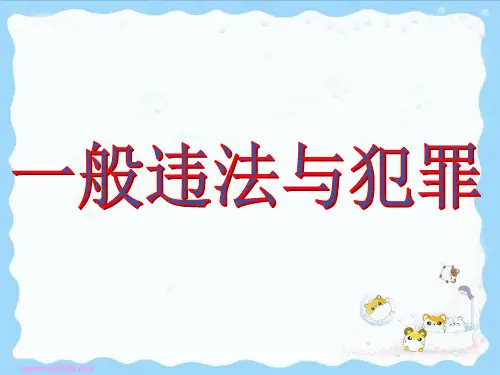 名师PPT  一般违法与犯罪