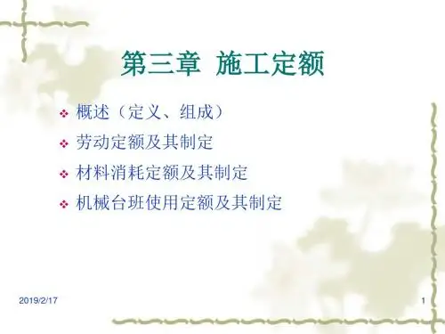 [整理版]第三章 定额