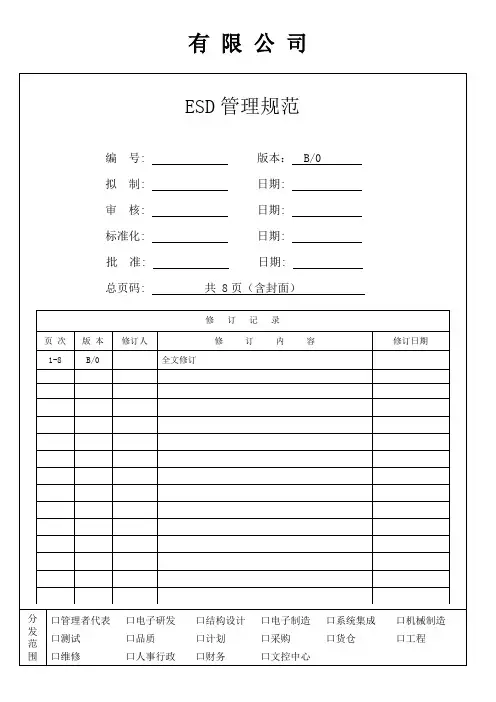 ESD管理规范√