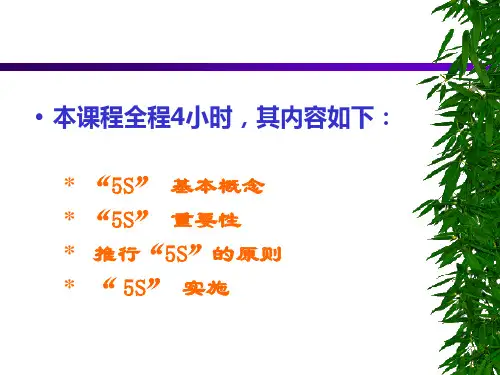 精选5S培训资料