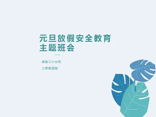元旦放假安全教育主题班会