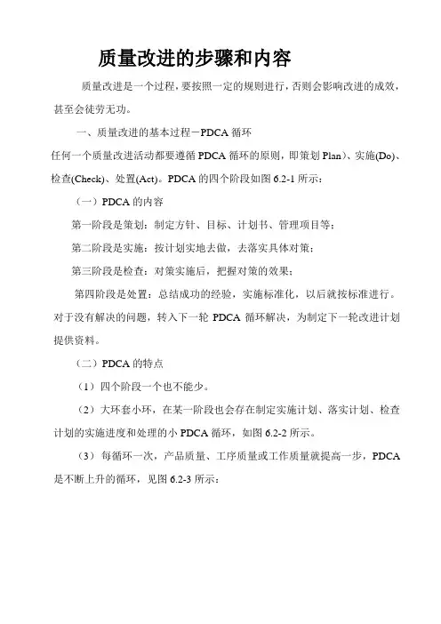 质量改进的步骤和内容