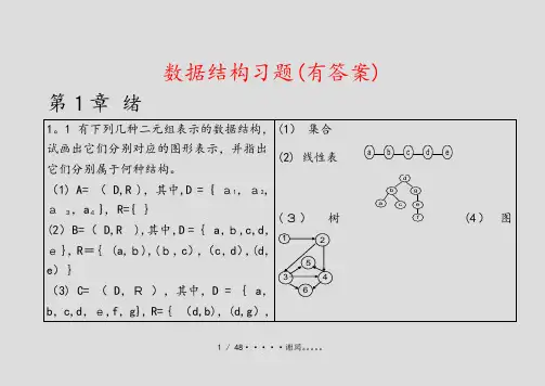 数据结构习题(有答案)(精选文档)