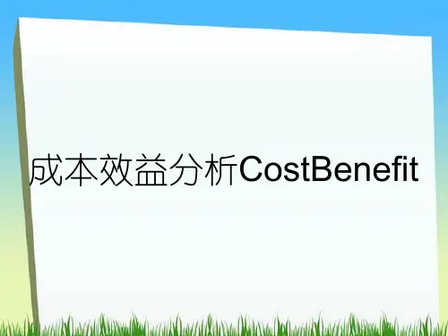 成本效益分析CostBenefit