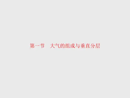 2020-2021学年高中地理新教材湘教版必修第一册同步课件：第三章 第一节 大气的组成与垂直分层