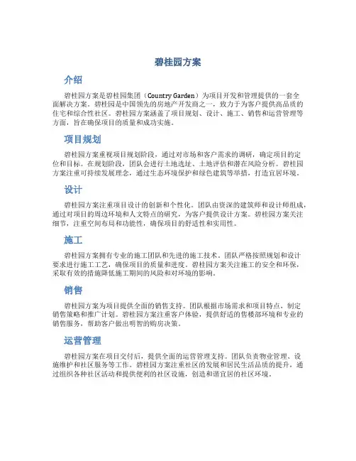 碧桂园方案