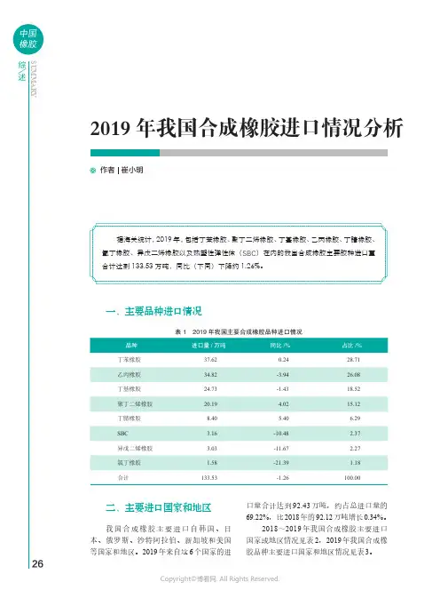 2019_年我国合成橡胶进口情况分析
