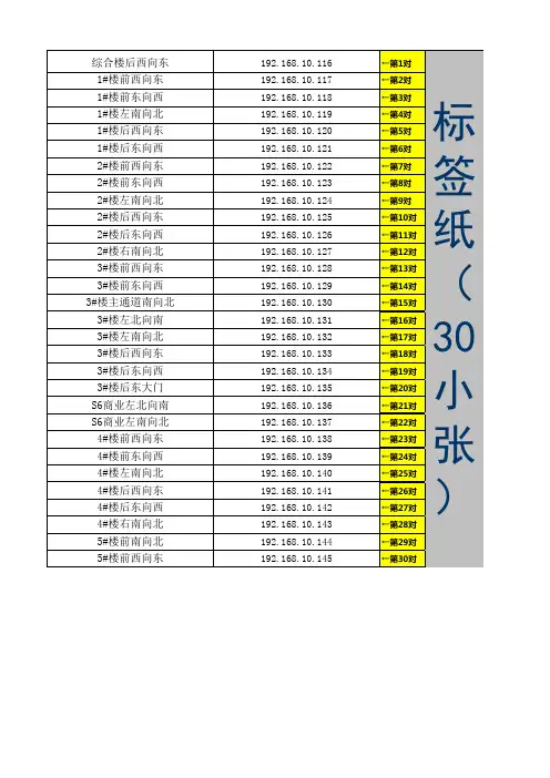 刀型标签纸样板