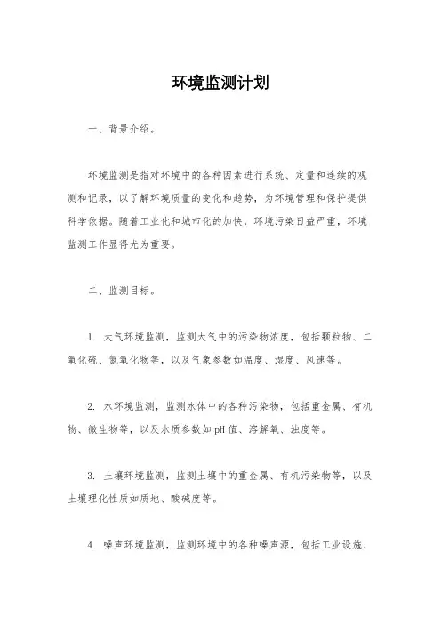 环境监测计划