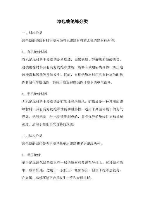 漆包线绝缘分类