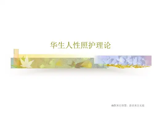 华生人性照护理论课件