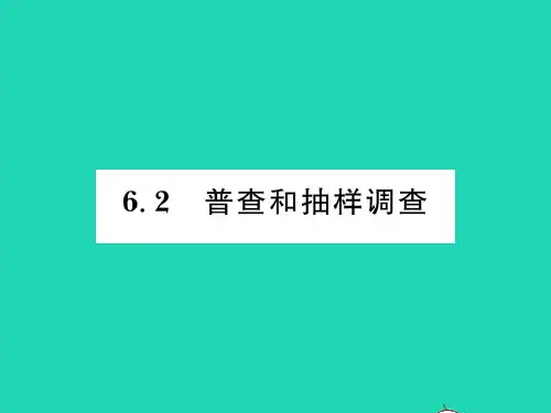 2022七年级数学上册 第六章 数据的收集与整理6.2普查和抽样调查习题课件(新版)北师大版