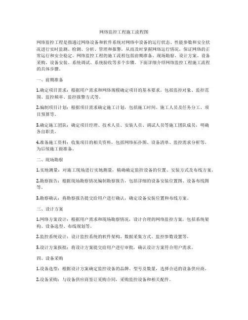 网络监控工程施工流程图