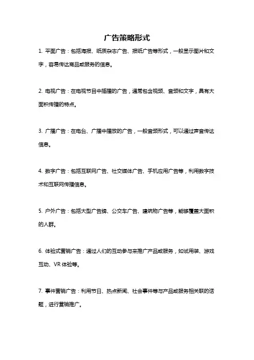 广告策略形式