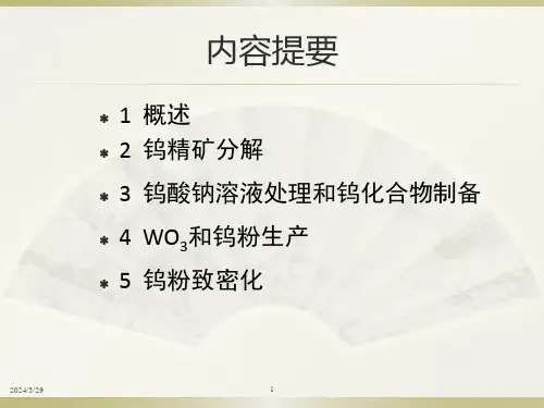 第十一次课钨冶金
