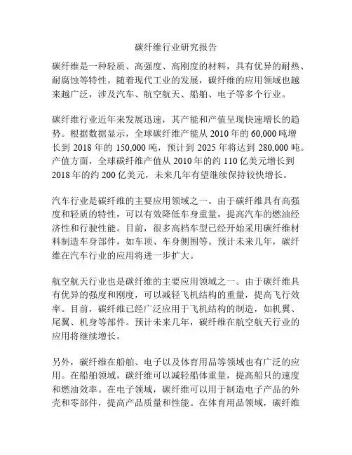 碳纤维行业研究报告