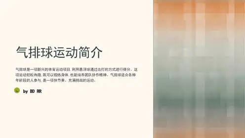 气排球运动专题知识讲座
