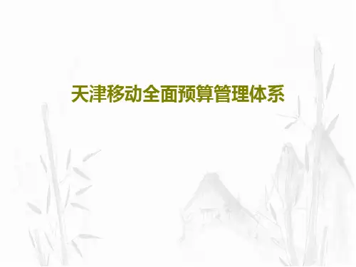 天津移动全面预算管理体系共42页PPT