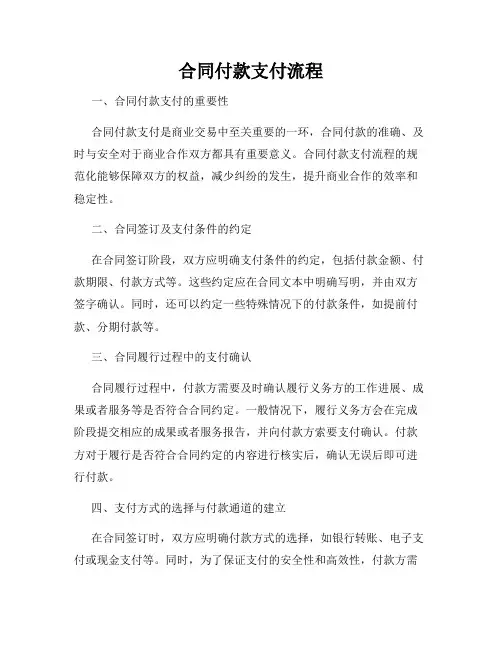 合同付款支付流程