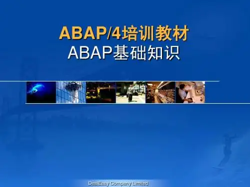 ABAP4培训教程1--基础知识(比较不错的语法书)