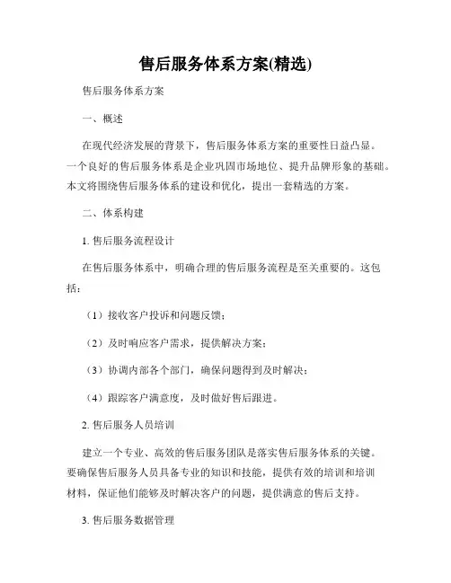 售后服务体系方案(精选)