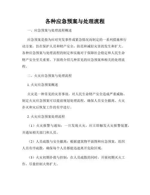各种应急预案与处理流程