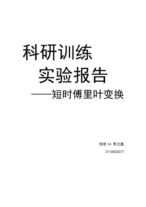 科研训练实验报告1