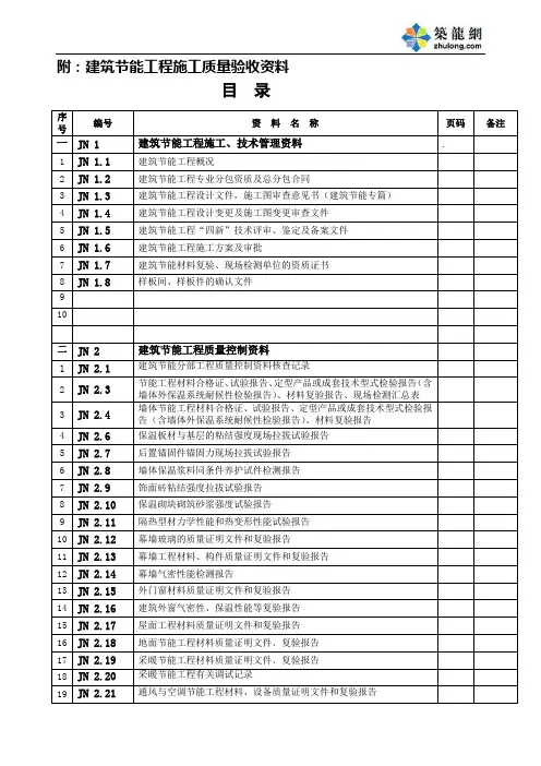 建筑节能工程质量验收资料用表[1]