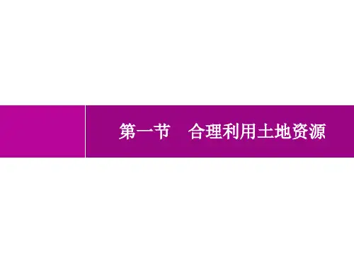 商务星球版初中地理八年级上册精品教学课件 第3章 中国的自然资源 第1节 合理利用土地资源