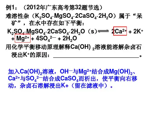 利用平衡移动原理解释问题课件